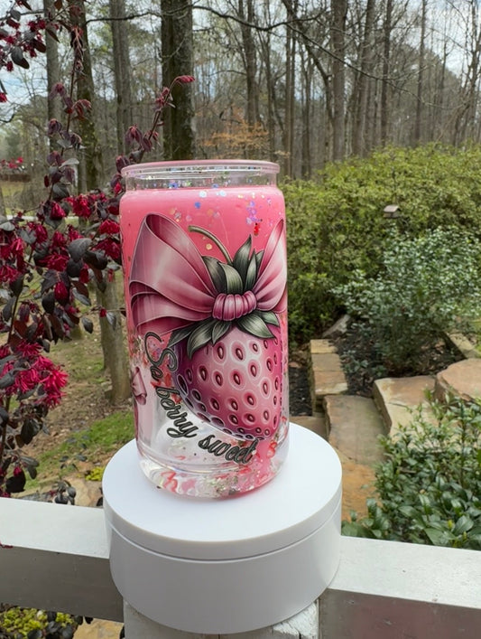 16 oz Strawberry Lava tumbler Acrylic